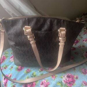 Michael Kors Black and Tan Women's Bag